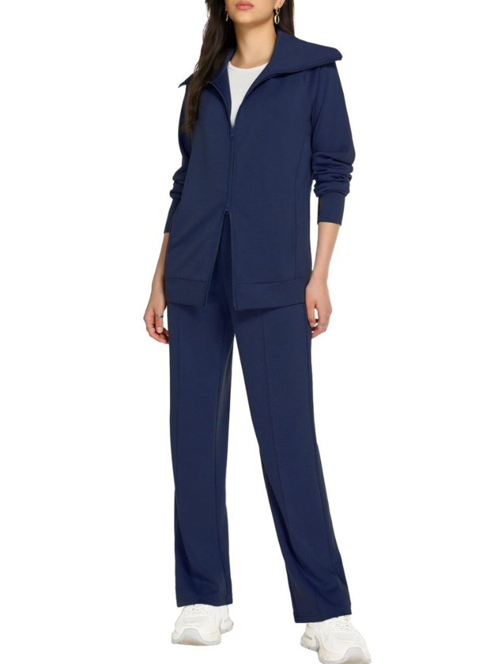 Women's 2 Piece Outfits Lounge Set Zip Up Track Suits